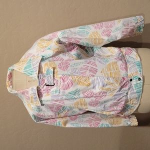 Vintage 80s London Fog Winning Edge graphic design jacket pastel 80s vibe velcro